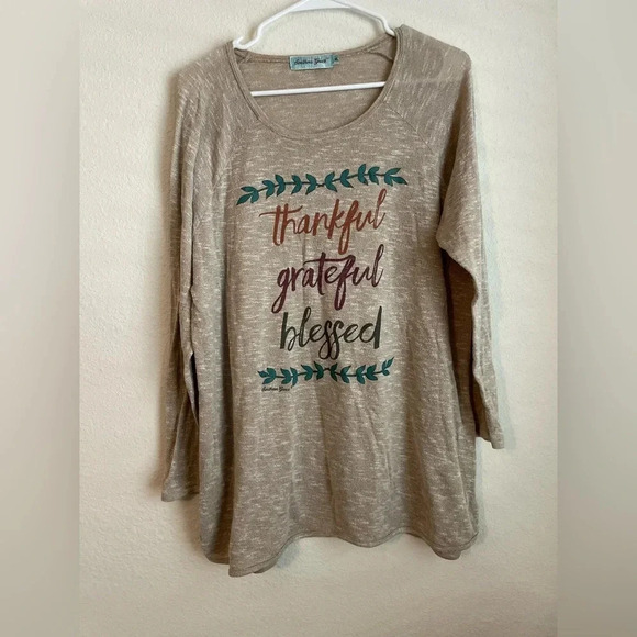 Southern Grace women’s thankful, grateful, blessed top size XL - Picture 4 of 4